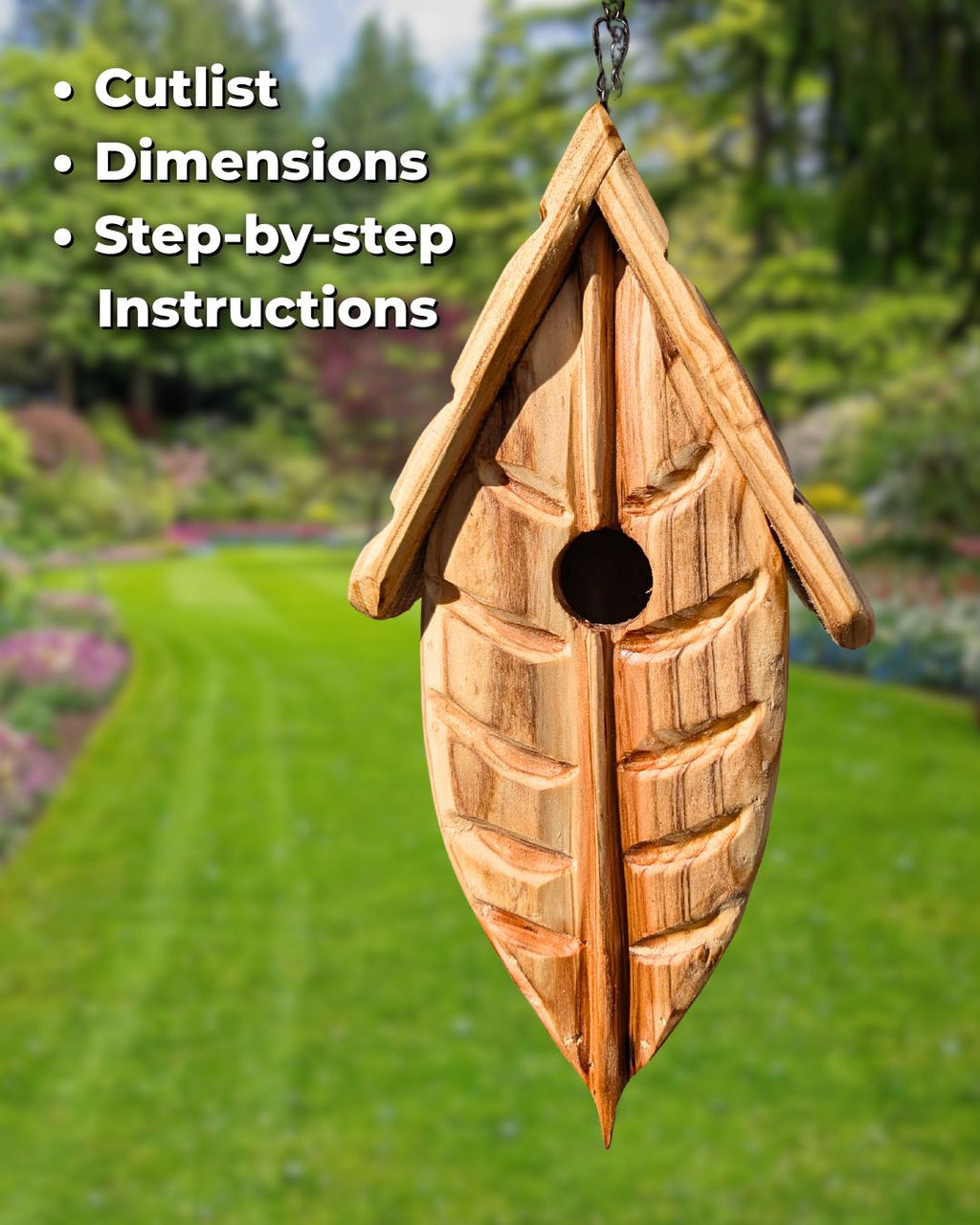 Carved Leaf Birdhouse Plans