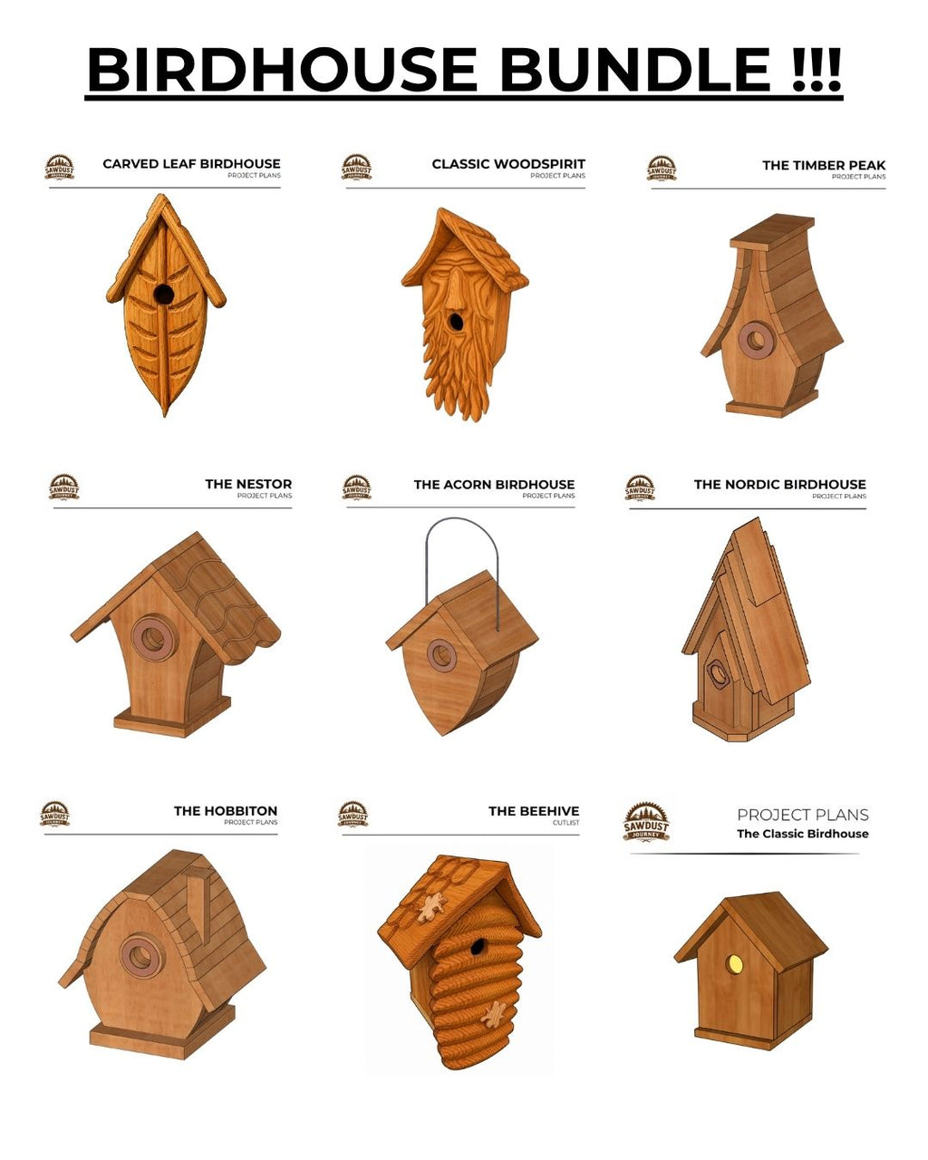 Birdhouse Plan Bundle! (All Birdhouse Plans for $10!)