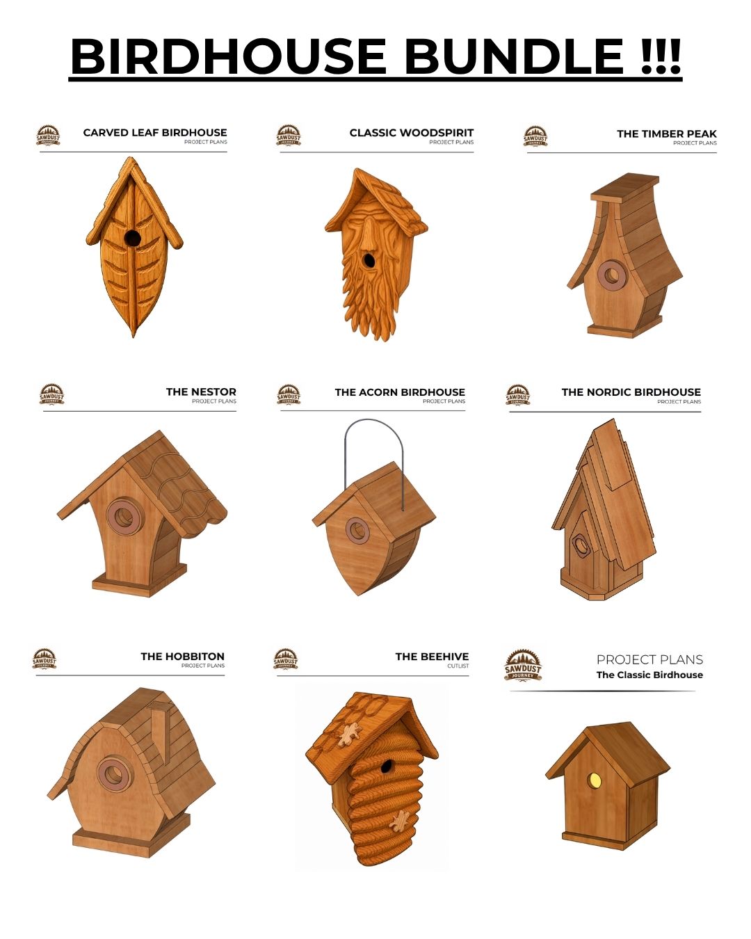 Birdhouse Plan Bundle! (All Birdhouse Plans for $10!)