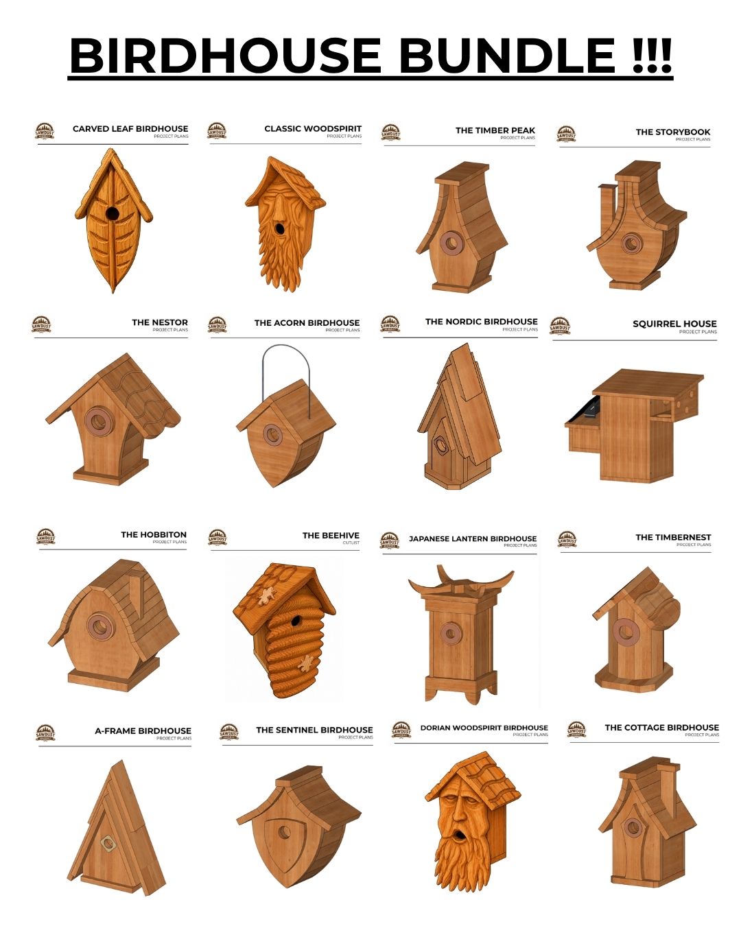 17 Birdhouse Plan Bundle! (All Birdhouse Plans for $10!)