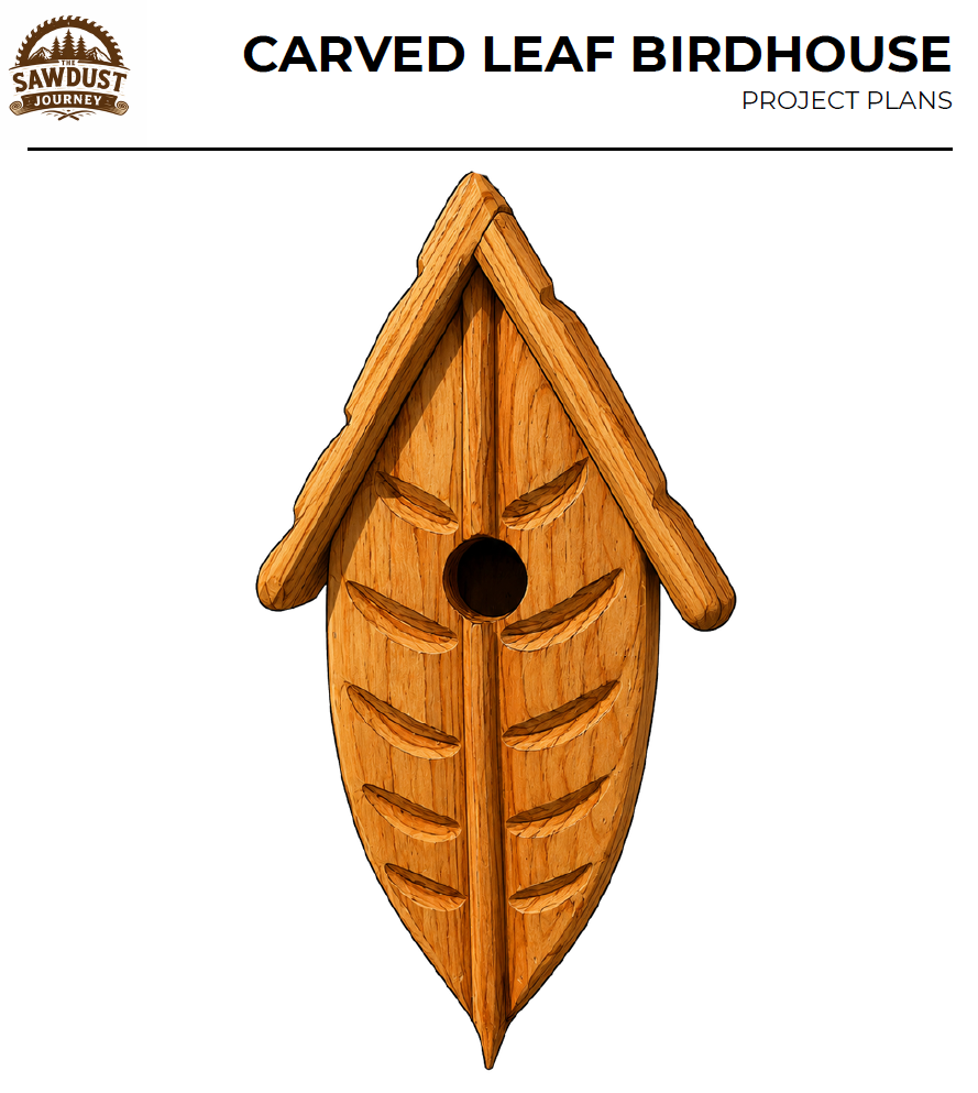 Carved Leaf Birdhouse Plans